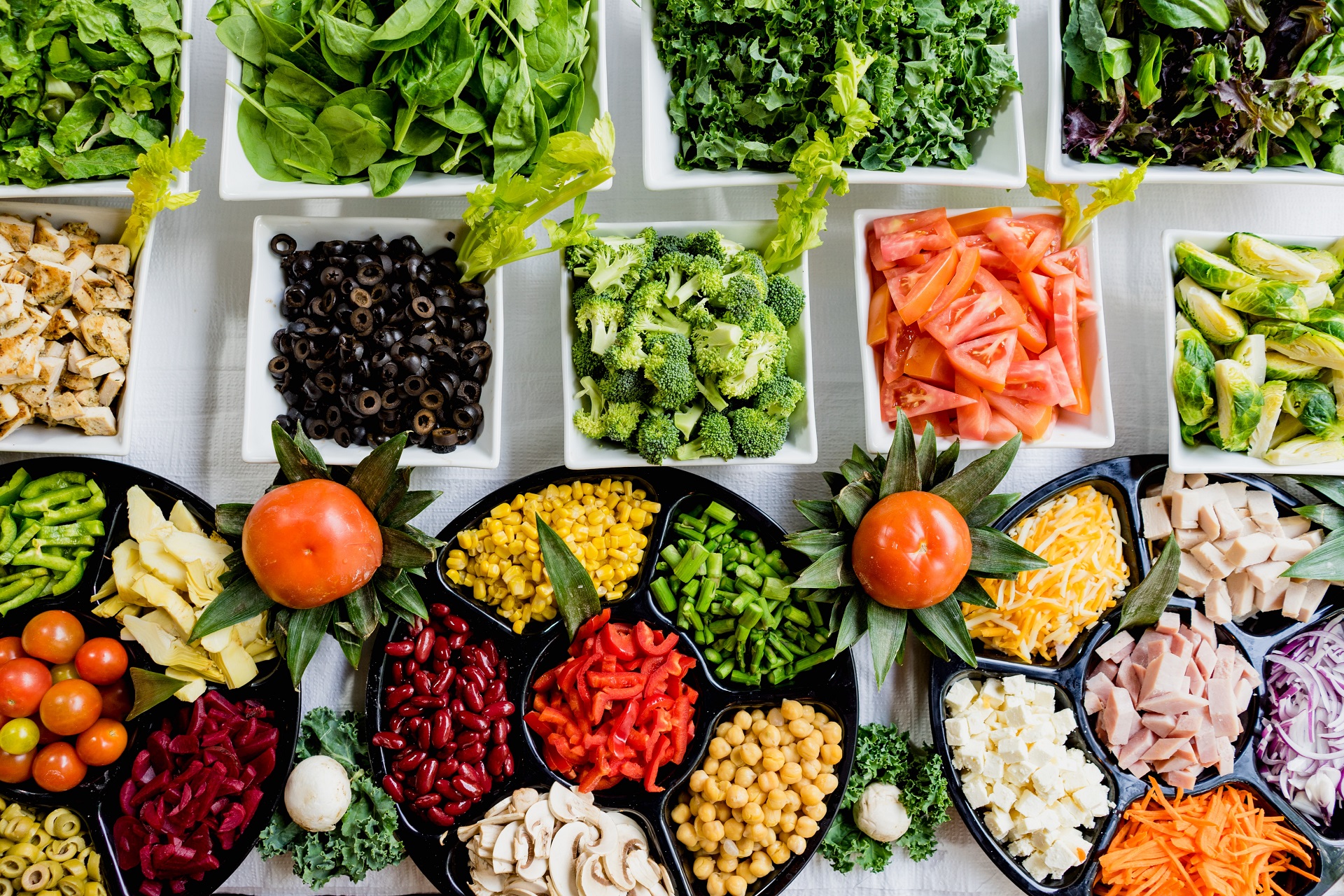 Fresh plated meal on a table